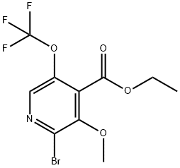 Ethyl 2-bromo-3-methoxy-5-(trifluoromethoxy)pyridine-4-carboxylate Structure