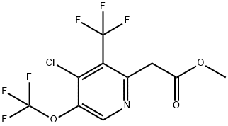 Methyl 4-chloro-5-(trifluoromethoxy)-3-(trifluoromethyl)pyridine-2-acetate Structure