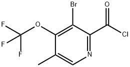 3-Bromo-5-methyl-4-(trifluoromethoxy)pyridine-2-carbonyl chloride Structure