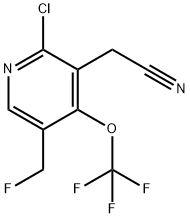 2-Chloro-5-(fluoromethyl)-4-(trifluoromethoxy)pyridine-3-acetonitrile Structure