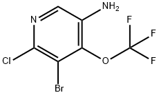 5-Amino-3-bromo-2-chloro-4-(trifluoromethoxy)pyridine 구조식 이미지