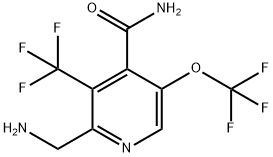 2-(Aminomethyl)-5-(trifluoromethoxy)-3-(trifluoromethyl)pyridine-4-carboxamide Structure