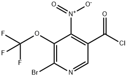 2-Bromo-4-nitro-3-(trifluoromethoxy)pyridine-5-carbonyl chloride Structure