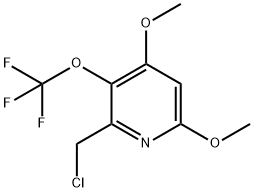 2-(Chloromethyl)-4,6-dimethoxy-3-(trifluoromethoxy)pyridine Structure