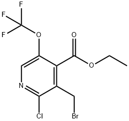 Ethyl 3-(bromomethyl)-2-chloro-5-(trifluoromethoxy)pyridine-4-carboxylate Structure