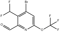 4-Bromo-3-(difluoromethyl)-6-(trifluoromethoxy)pyridine-2-carboxaldehyde Structure