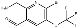 2-(Aminomethyl)-6-bromo-5-(trifluoromethoxy)pyridine-3-carboxaldehyde Structure