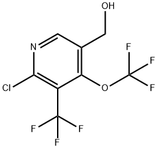 2-Chloro-4-(trifluoromethoxy)-3-(trifluoromethyl)pyridine-5-methanol Structure