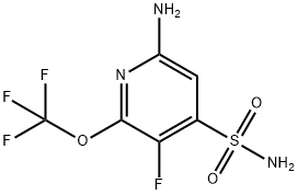 6-Amino-3-fluoro-2-(trifluoromethoxy)pyridine-4-sulfonamide Structure