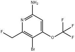 6-Amino-3-bromo-2-(fluoromethyl)-4-(trifluoromethoxy)pyridine Structure