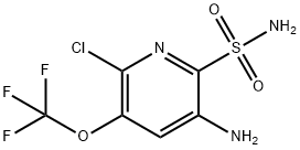 5-Amino-2-chloro-3-(trifluoromethoxy)pyridine-6-sulfonamide Structure