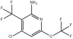 2-Amino-4-chloro-6-(trifluoromethoxy)-3-(trifluoromethyl)pyridine Structure