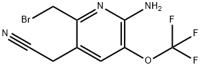 2-Amino-6-(bromomethyl)-3-(trifluoromethoxy)pyridine-5-acetonitrile Structure