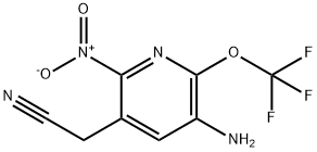 3-Amino-6-nitro-2-(trifluoromethoxy)pyridine-5-acetonitrile Structure