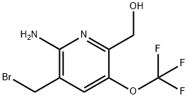 2-Amino-3-(bromomethyl)-5-(trifluoromethoxy)pyridine-6-methanol Structure