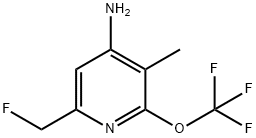 4-Amino-6-(fluoromethyl)-3-methyl-2-(trifluoromethoxy)pyridine Structure