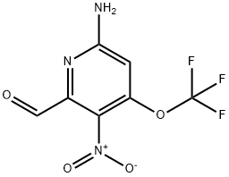 6-Amino-3-nitro-4-(trifluoromethoxy)pyridine-2-carboxaldehyde Structure