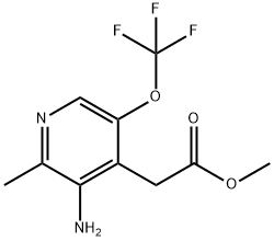 Methyl 3-amino-2-methyl-5-(trifluoromethoxy)pyridine-4-acetate Structure