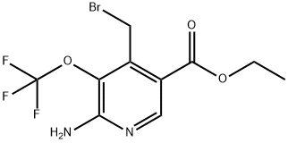 Ethyl 2-amino-4-(bromomethyl)-3-(trifluoromethoxy)pyridine-5-carboxylate Structure