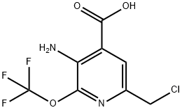 3-Amino-6-(chloromethyl)-2-(trifluoromethoxy)pyridine-4-carboxylic acid Structure