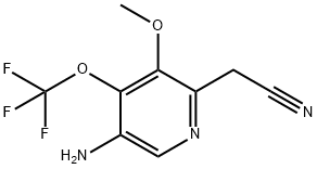 5-Amino-3-methoxy-4-(trifluoromethoxy)pyridine-2-acetonitrile Structure