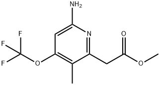 Methyl 6-amino-3-methyl-4-(trifluoromethoxy)pyridine-2-acetate Structure