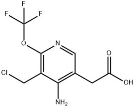 4-Amino-3-(chloromethyl)-2-(trifluoromethoxy)pyridine-5-acetic acid Structure