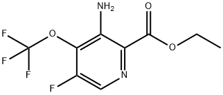 Ethyl 3-amino-5-fluoro-4-(trifluoromethoxy)pyridine-2-carboxylate Structure