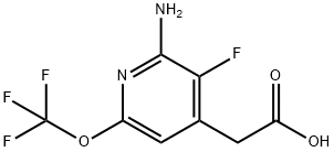 2-Amino-3-fluoro-6-(trifluoromethoxy)pyridine-4-acetic acid 구조식 이미지