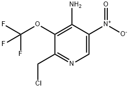 4-Amino-2-(chloromethyl)-5-nitro-3-(trifluoromethoxy)pyridine Structure