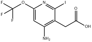 4-Amino-2-iodo-6-(trifluoromethoxy)pyridine-3-acetic acid 구조식 이미지