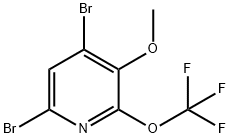 4,6-Dibromo-3-methoxy-2-(trifluoromethoxy)pyridine Structure