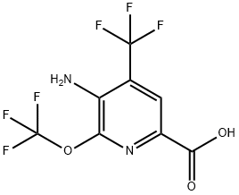 3-Amino-2-(trifluoromethoxy)-4-(trifluoromethyl)pyridine-6-carboxylic acid Structure