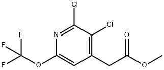 Methyl 2,3-dichloro-6-(trifluoromethoxy)pyridine-4-acetate Structure