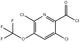 2,5-Dichloro-3-(trifluoromethoxy)pyridine-6-carbonyl chloride Structure