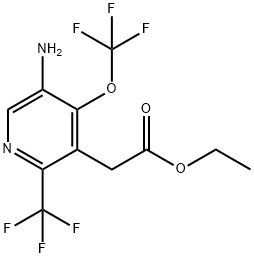 Ethyl 5-amino-4-(trifluoromethoxy)-2-(trifluoromethyl)pyridine-3-acetate Structure