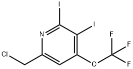 6-(Chloromethyl)-2,3-diiodo-4-(trifluoromethoxy)pyridine Structure