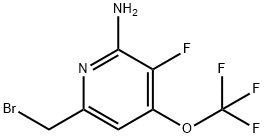 2-Amino-6-(bromomethyl)-3-fluoro-4-(trifluoromethoxy)pyridine Structure