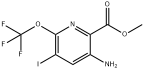 Methyl 3-amino-5-iodo-6-(trifluoromethoxy)pyridine-2-carboxylate Structure