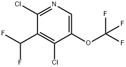 2,4-Dichloro-3-(difluoromethyl)-5-(trifluoromethoxy)pyridine Structure