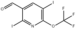 3,6-Diiodo-2-(trifluoromethoxy)pyridine-5-carboxaldehyde Structure