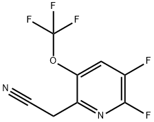 2,3-Difluoro-5-(trifluoromethoxy)pyridine-6-acetonitrile Structure