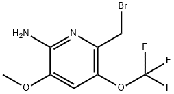 2-Amino-6-(bromomethyl)-3-methoxy-5-(trifluoromethoxy)pyridine Structure