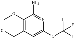 2-Amino-4-(chloromethyl)-3-methoxy-6-(trifluoromethoxy)pyridine Structure