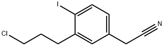 3-(3-Chloropropyl)-4-iodophenylacetonitrile Structure