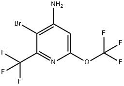 4-Amino-3-bromo-6-(trifluoromethoxy)-2-(trifluoromethyl)pyridine Structure