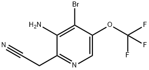 3-Amino-4-bromo-5-(trifluoromethoxy)pyridine-2-acetonitrile Structure