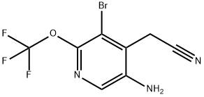 5-Amino-3-bromo-2-(trifluoromethoxy)pyridine-4-acetonitrile Structure