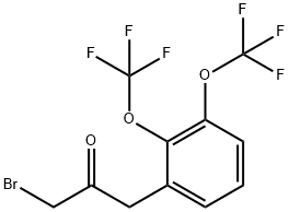 1-(2,3-Bis(trifluoromethoxy)phenyl)-3-bromopropan-2-one Structure