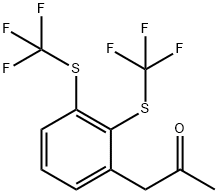 1-(2,3-Bis(trifluoromethylthio)phenyl)propan-2-one Structure